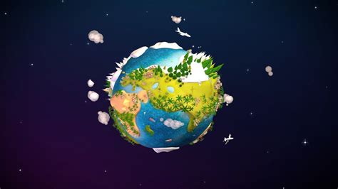 Cartoon Lowpoly Earth Planet 3d Model Cgtrader