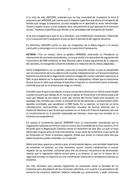 SPS: ACTA NUM.5 CONVENIO COLECTIVO NACIONAL DE SEGURIDAD PRIVADA.