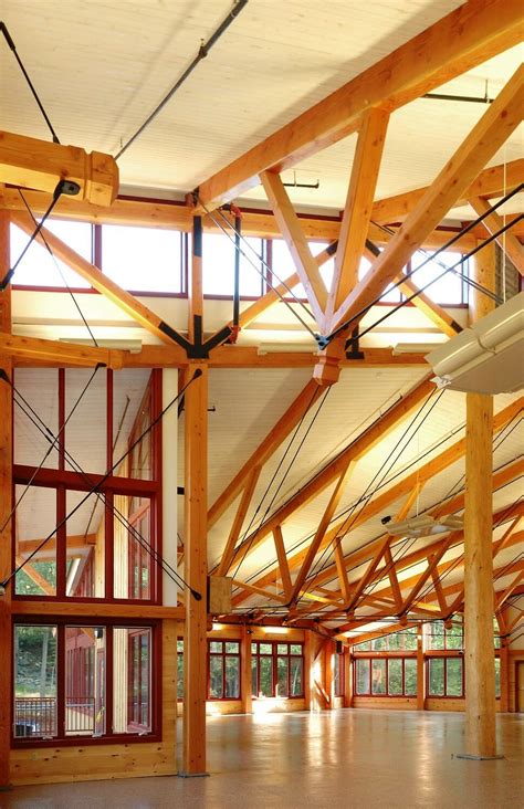 Want to see more posts tagged #wood and steel? Public Timber Frame With Steel Details