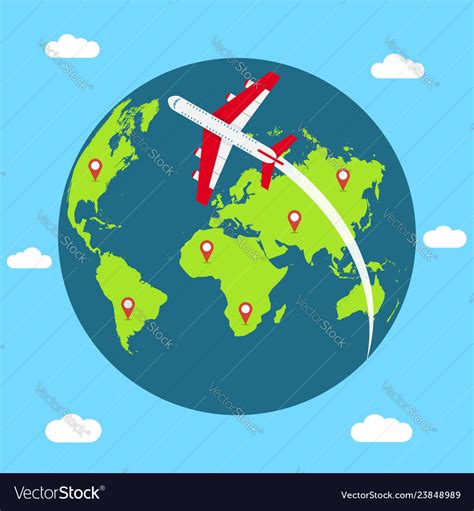 Traveling Concept Around The World Royalty Free Vector Image