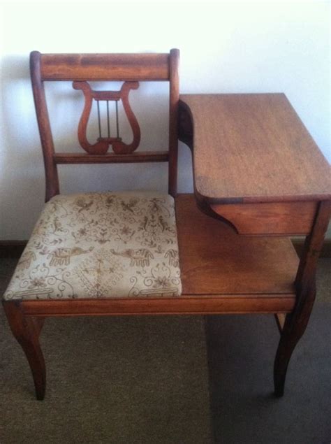 Shop for antique chairs for sale on antiques world. Antique Telephone Table With Attached Chair - Best 2000 ...