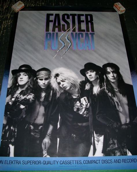 Faster Pussycat Debut Poster 1987 Vintage Eighties Glam Metalpunk Greg