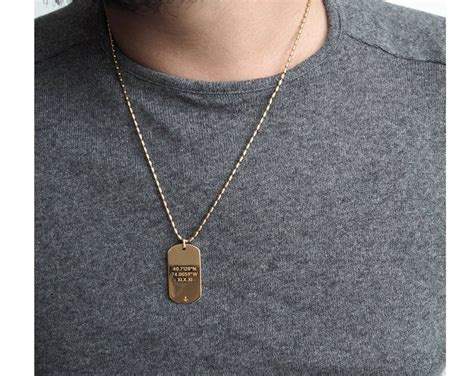 Personalized Bar Necklace For Him Custom Necklace For Men Etsy Necklace Bar Necklace Gold