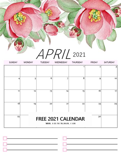 The Most Beautiful Free 2021 Calendar To Print
