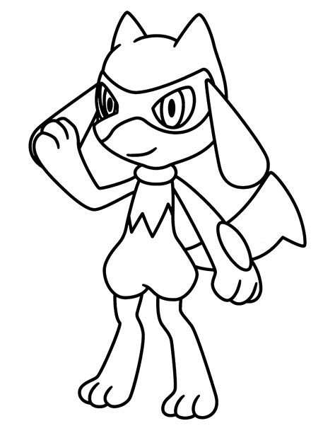 Riolu Coloring Page Coloring Pages