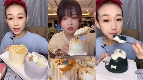 Asmr Mini Mousse Cake Mukbang Dessert Compilation Chinese Girls