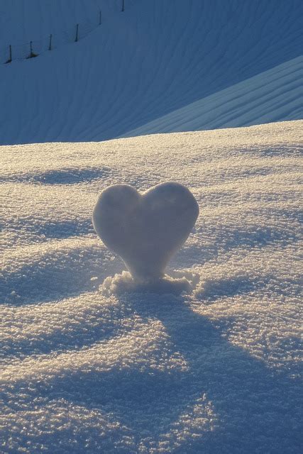 Nature Snow Heart Free Photo On Pixabay