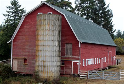 A silo is a structure for storing bulk materials. An Old Barn With A Silo Free Stock Photo - Public Domain ...