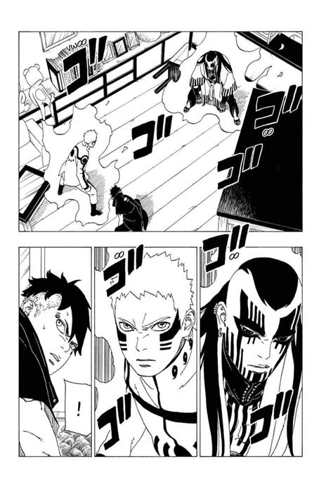 Di balik itu, ia memiliki perasaan ingin melampaui naruto, yang dihormati sebagai pahlawan. Boruto Manga Chapter 37/United Front!! | Anime Amino