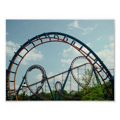 Vortexroller Coasterkingsislandamusement Park Poster Zazzle Roller Coaster Theme Parks