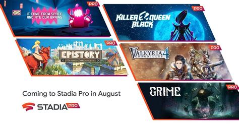 New Stadia Pro Games Listed For August