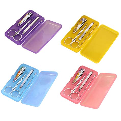 Hot 4pcsset Manicure Set Kit Pedicure Scissor Tweezer Knife Ear Pick