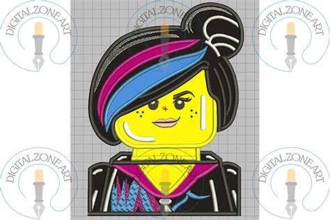 Wyldstyle Lucy Applique Wyldstyle Lucy Lego Portrait Head Lego Etsy
