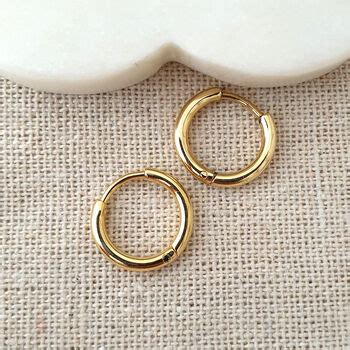 Simple Small Gold Hoop Earrings By Misskukie Notonthehighstreet Com