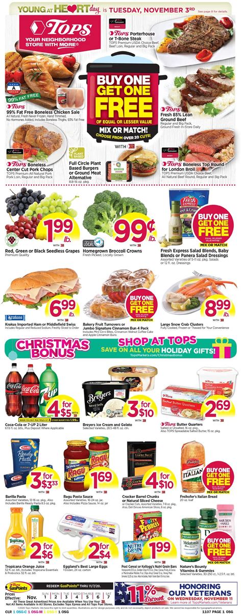 Tops Friendly Markets Current Weekly Ad 1101 11072020 Frequent