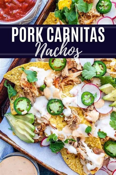 Watch out for that hot chile pepper: Pork Carnitas Nachos with Homemade Queso | Recipe ...