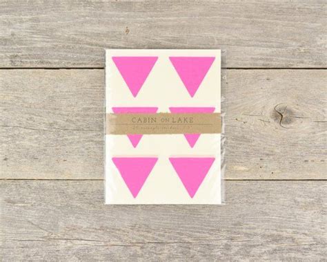 Large Hot Pink Triangle Stickers Dayglow Party Favors Neon Etsy