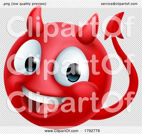 Devil Emoji Emoticon Man Face Cartoon Icon Mascot By