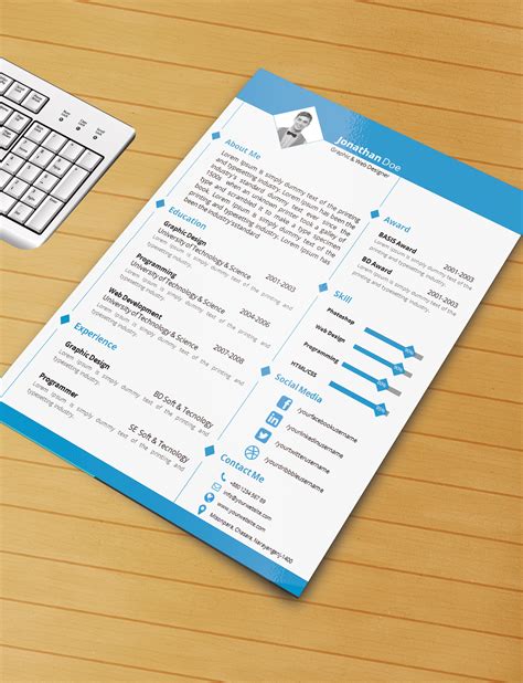 This ms word resume/cv and cover letter template was designed for a teaching position. Resume Template With Ms Word File ( Free Download) by ...