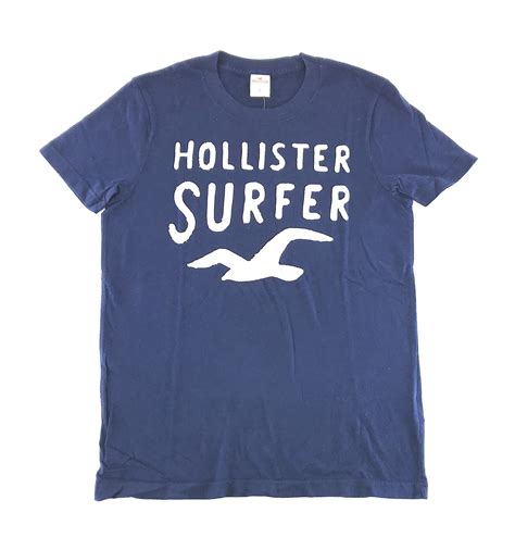 Hollister Mens Graphic T Shirt Tee Short Sleeve Embroidered Appliqué Ebay
