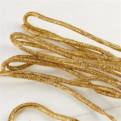 Gold Glittered Wired Rope Garland Christmas Garlands Christmas And