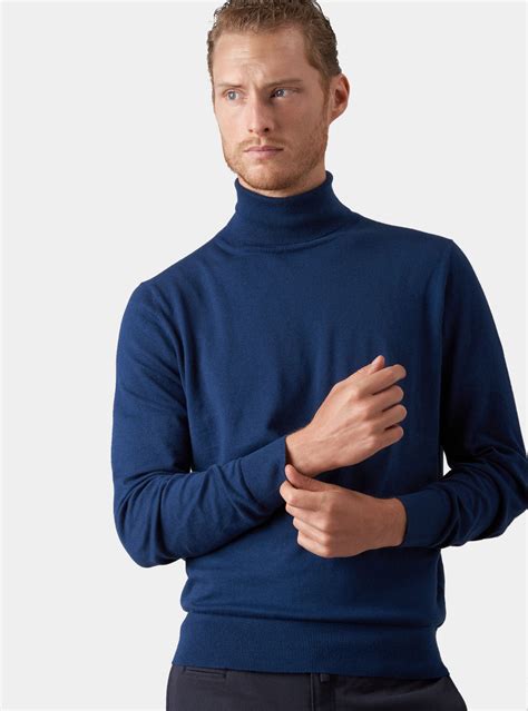 Cotton Silk And Cashmere Turtleneck Sweater