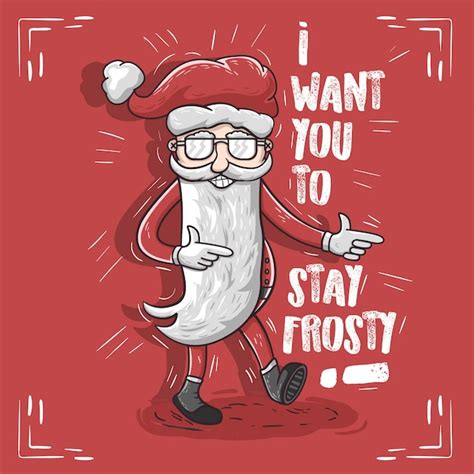 Premium Vector Hipster Santa Claus Illustration