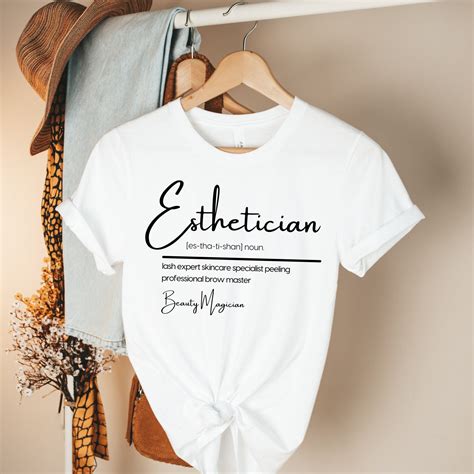 Esthetician Definition Shirt Esthetician T Cosmetologist Etsy