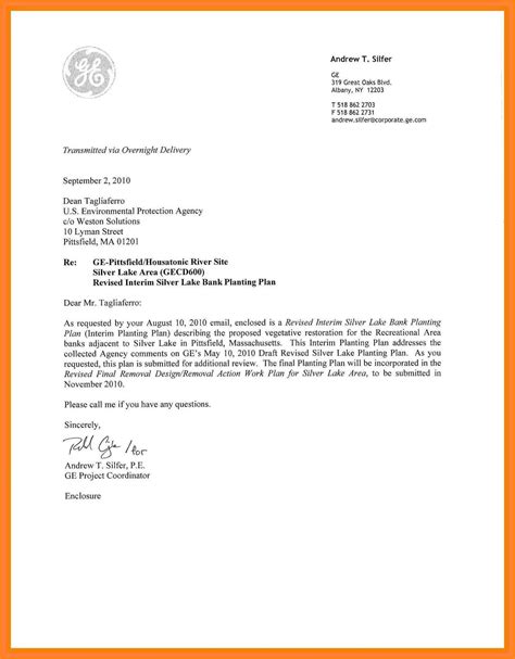 Sample Letter With Enclosed Documents