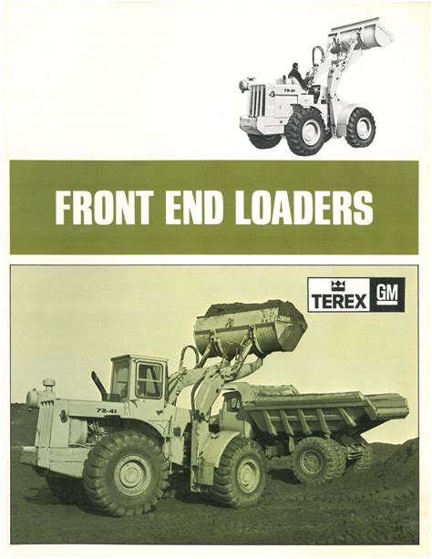 Terex Front End Loader 72 21 72 31 72 41 And 72 51 Brochure