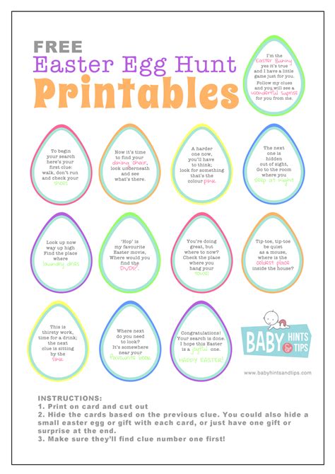 The basics are simple, but, by adding a couple new blooming eggs hunt. FREE Easter Egg Hunt Clues printables - Baby Hints and Tips