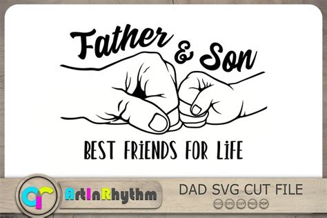 Father And Son Svg Fist Bump Svg Fathers Day Svg Dad Svg