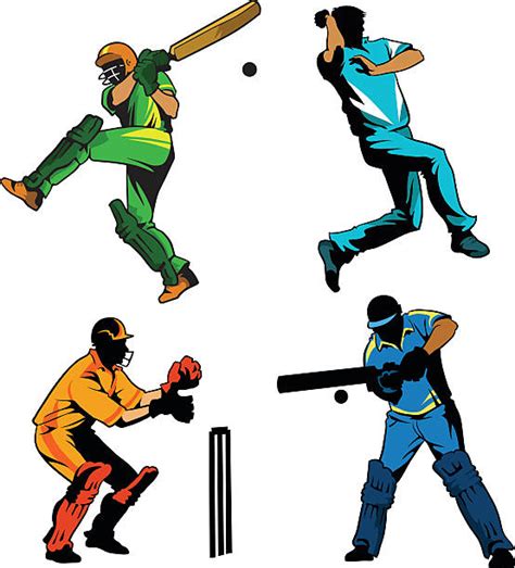 Cricket Bowler Illustrations Royalty Free Vector Graphics