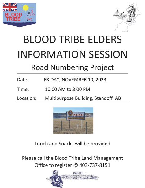 Blood Tribe Elders Information Session November 10 2023 Blood Tribe
