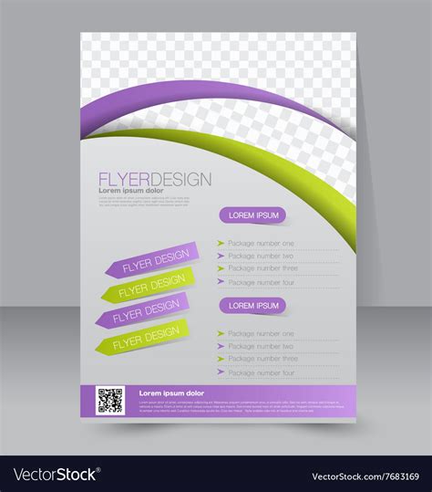 Flyer Template Business Brochure Editable A4 Vector Image