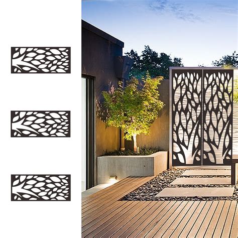 Metal Privacy Screen Fence Metal Tree Metal Wall Art Outdoor Indoor