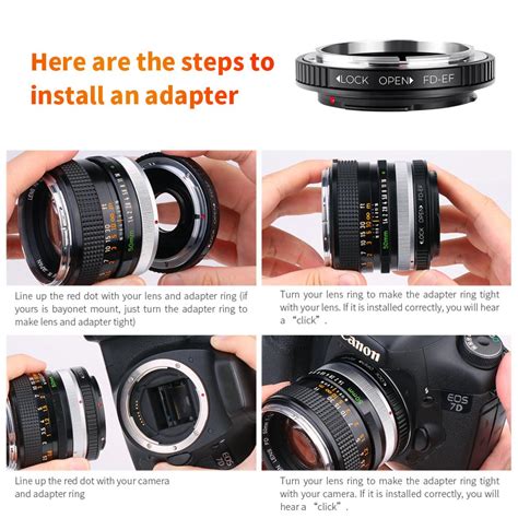 m13131 canon fd lenses to canon eos ef lens mount adapter with optic glass kandf concept