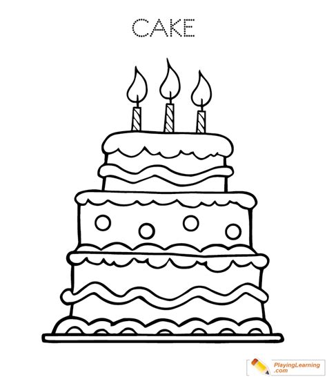 Birthday cake for kids coloring pages are a fun way for kids of all ages to develop creativity, focus, motor skills and color recognition. Birthday Cake Coloring Page 14 | Free Birthday Cake ...