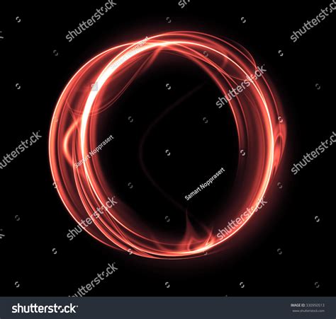Abstract Red Circle On Black Background Stock Illustration 330950513