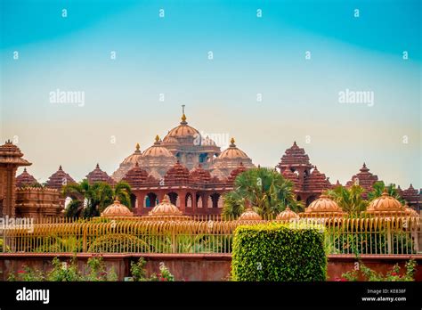 Jaipur India September 19 2017 Beautiful View Of Akshardham Temple