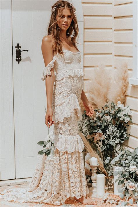 the most romantic boho wedding dresses every bride will want right now wedding dresses lace