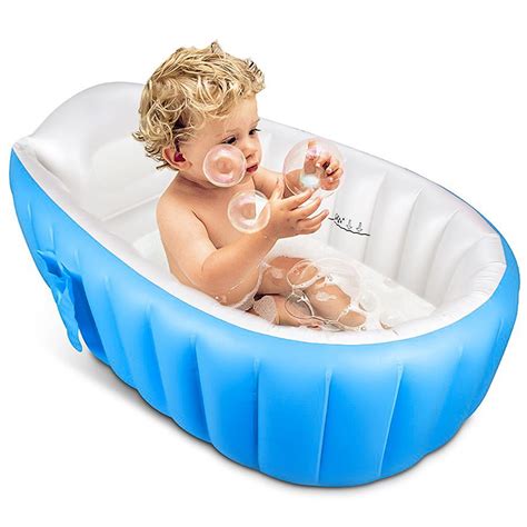 Signstek Baby Infant Travel Inflatable Anti Slip Bathtub Soft Bathtub