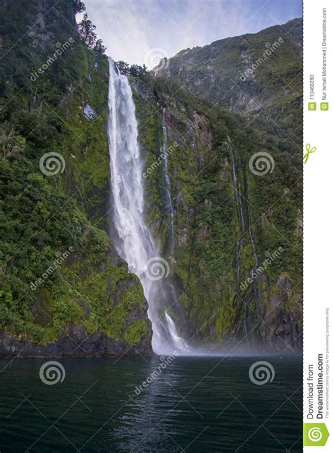Bowen Falls In Milford Sound South Island New Zealand