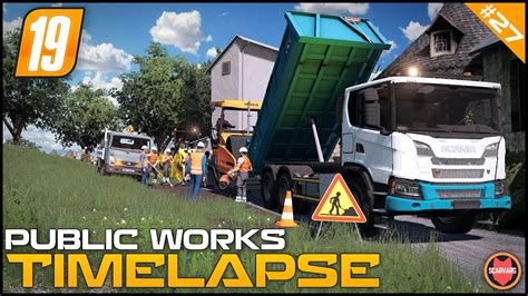 🚧 Building A Road Pt 2 Asphalting And Rolling Public Works ⭐ Fs19