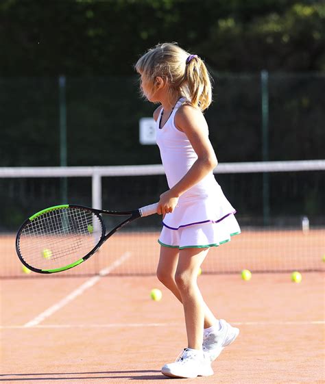 Wimbledon White Tennis Dress Girls Tennis Kit Zoe Alexander