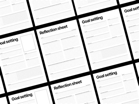 Goal Setting Worksheet And Reflection Worksheet Productivity Etsy