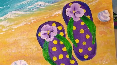 Summer Flip Flop Painting Part Two Advanced Youtube