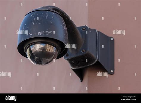 Overhead Surveillance Cctv Security Camera 360 Degree Stock Photo Alamy