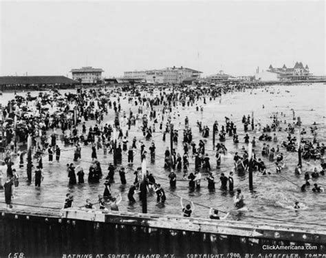 Coney Island Beach Scenes 1890s 1920s Click Americana