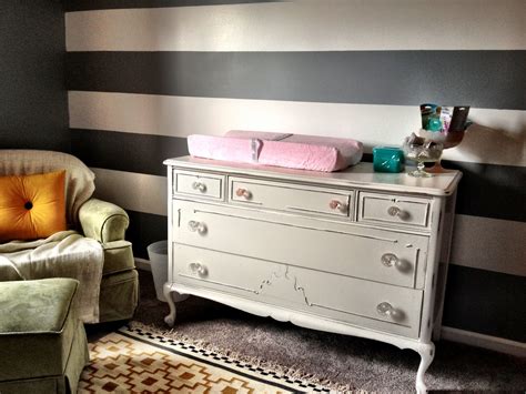 Midwest Cottage And Finds Vintage Dresser To Baby Nursery Changing Table
